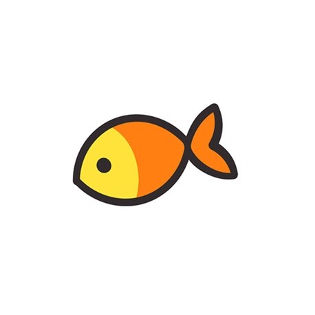 Sticker coquillage jaune deco