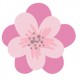 Sticker coeur rose vintage