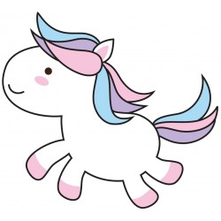 Sticker licorne dans boisson