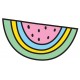 Sticker licorne vole quatre pattes