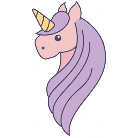 Sticker licorne jaune