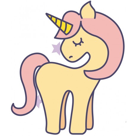 Sticker corne sur licorne