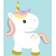 Sticker licorne saute