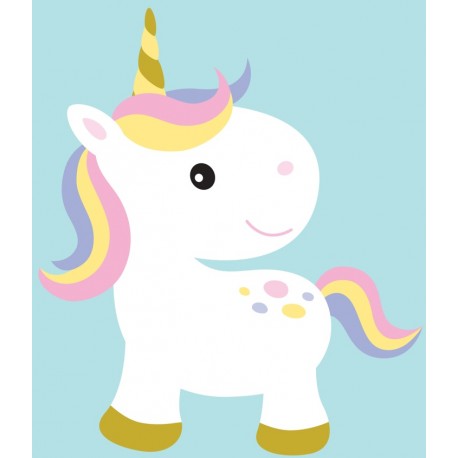 Sticker licorne saute