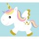 Sticker licorne leve sabot