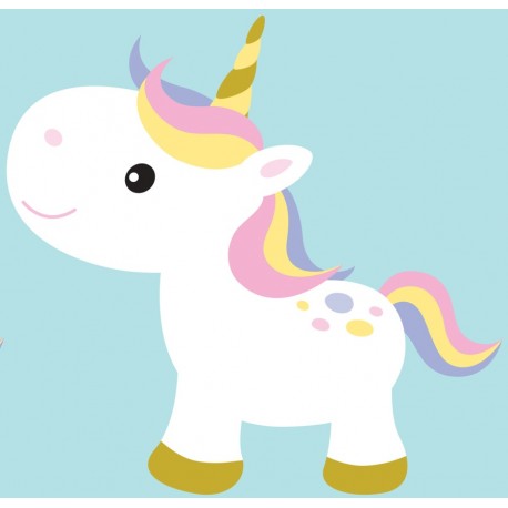 Sticker licorne avec ailes