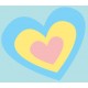 Sticker arc en ciel etoile nuage