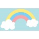 Sticker fleur arc en ciel