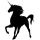 Sticker licorne arc en ciel