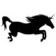 Sticker licorne silhouette