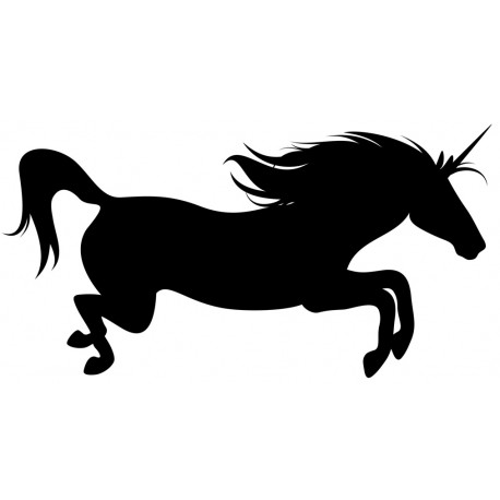 Sticker licorne silhouette