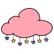 Sticker lunette forme coeur
