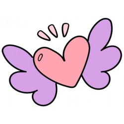 Sticker couronne rose avec petits coeurs