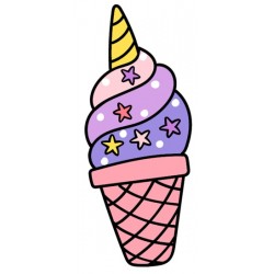 Sticker arc en ciel carre avec un nuage