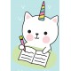 Sticker licorne avec coeurs