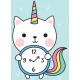 Sticker chat licorne en voiture
