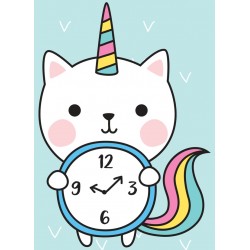 Sticker chat licorne en voiture