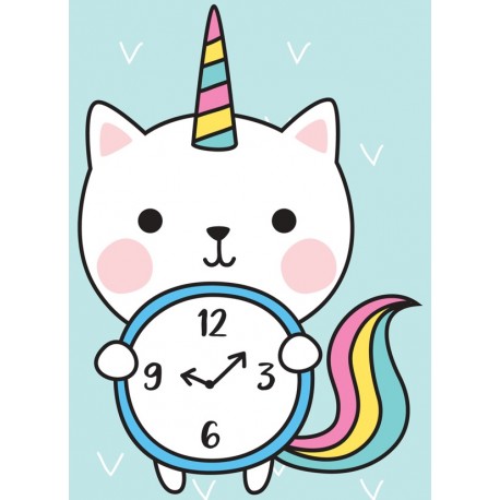 Sticker chat licorne en voiture