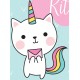 Sticker chat licorne avec dollar