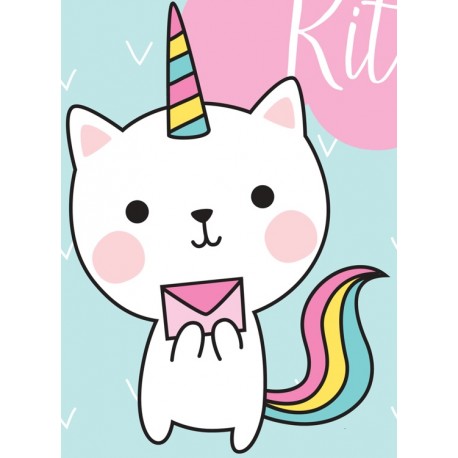 Sticker chat licorne avec dollar
