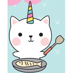 Sticker chat licorne poste lettre