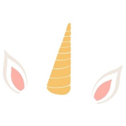 Sticker chat licorne joyeux anniverssaire