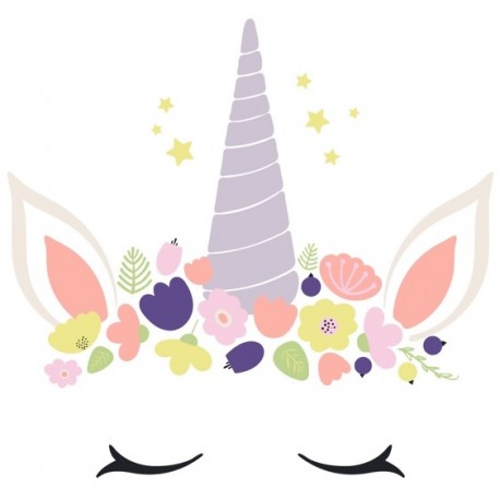 Sticker cil et corne licorne