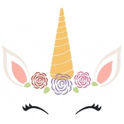 Sticker cil et corne violette
