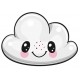 Sticker licorne calin nuage