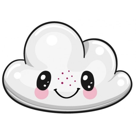 Sticker licorne calin nuage