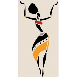 Sticker mural africaine danse