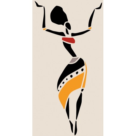 Sticker mural africaine danse