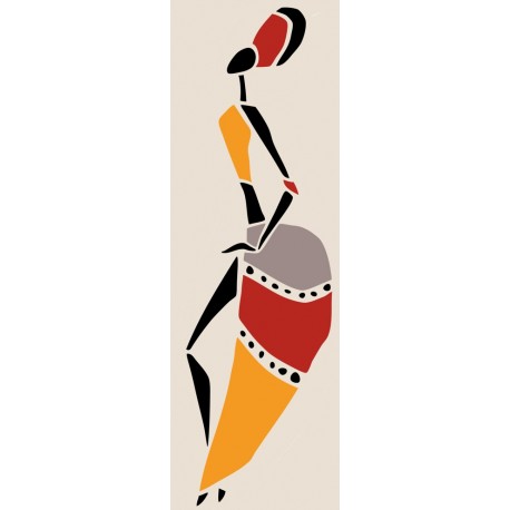 Sticker mural africaine danse joie