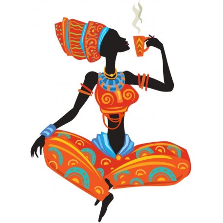 Sticker africaine danse joie