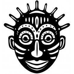 Sticker afriquaine robe rouge