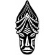 Sticker petit africain masque