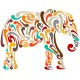 Sticker carte afrique elephant
