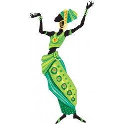 Sticker danseuse africaine