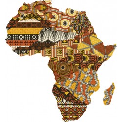 Sticker carte afrique avec pays