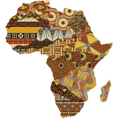 Sticker carte afrique avec pays