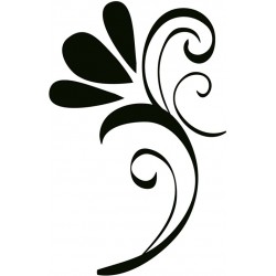 Sticker arabesque floral lit