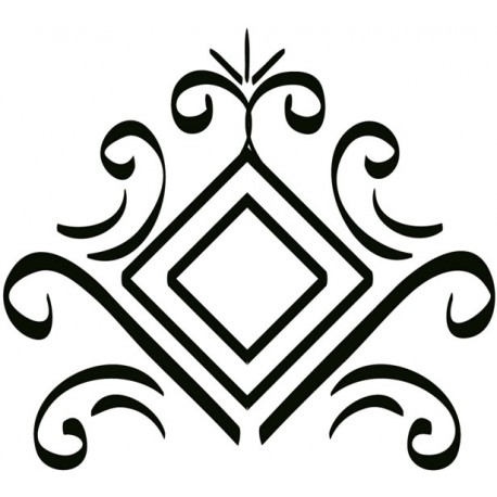 Sticker arabesque cadre floral