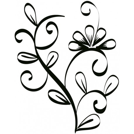 Sticker arabesque fleurs