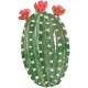 Autocollant cactus fleur rouge