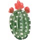Sticker cactus fleur rouge