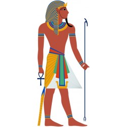 Stickers égyptien avec ruban blanc