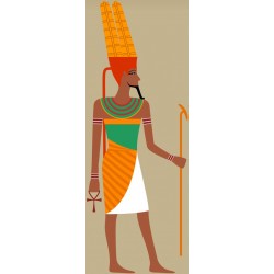 Sticker homme egyptien lune