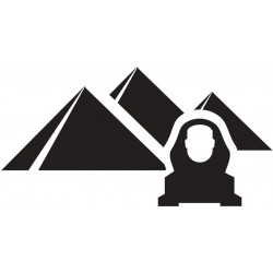 Sticker pharaon avec baton