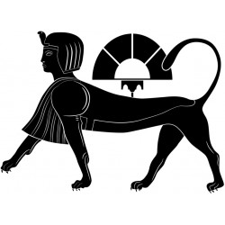 Sticker statuette egypte