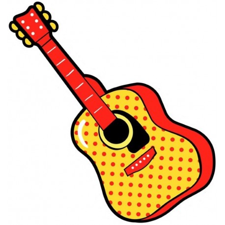 Sticker guitare seche